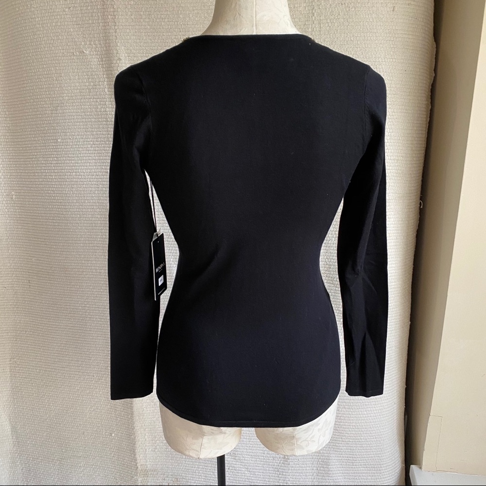 Embellished Boho Thin Sweater Cocktail Party Top - Picture 6 of 8